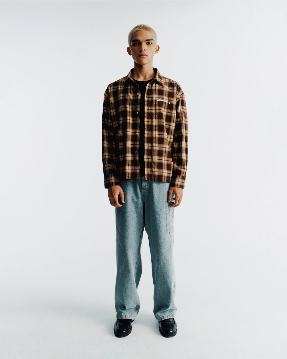 Box Long Sleeve Plaid - Brown