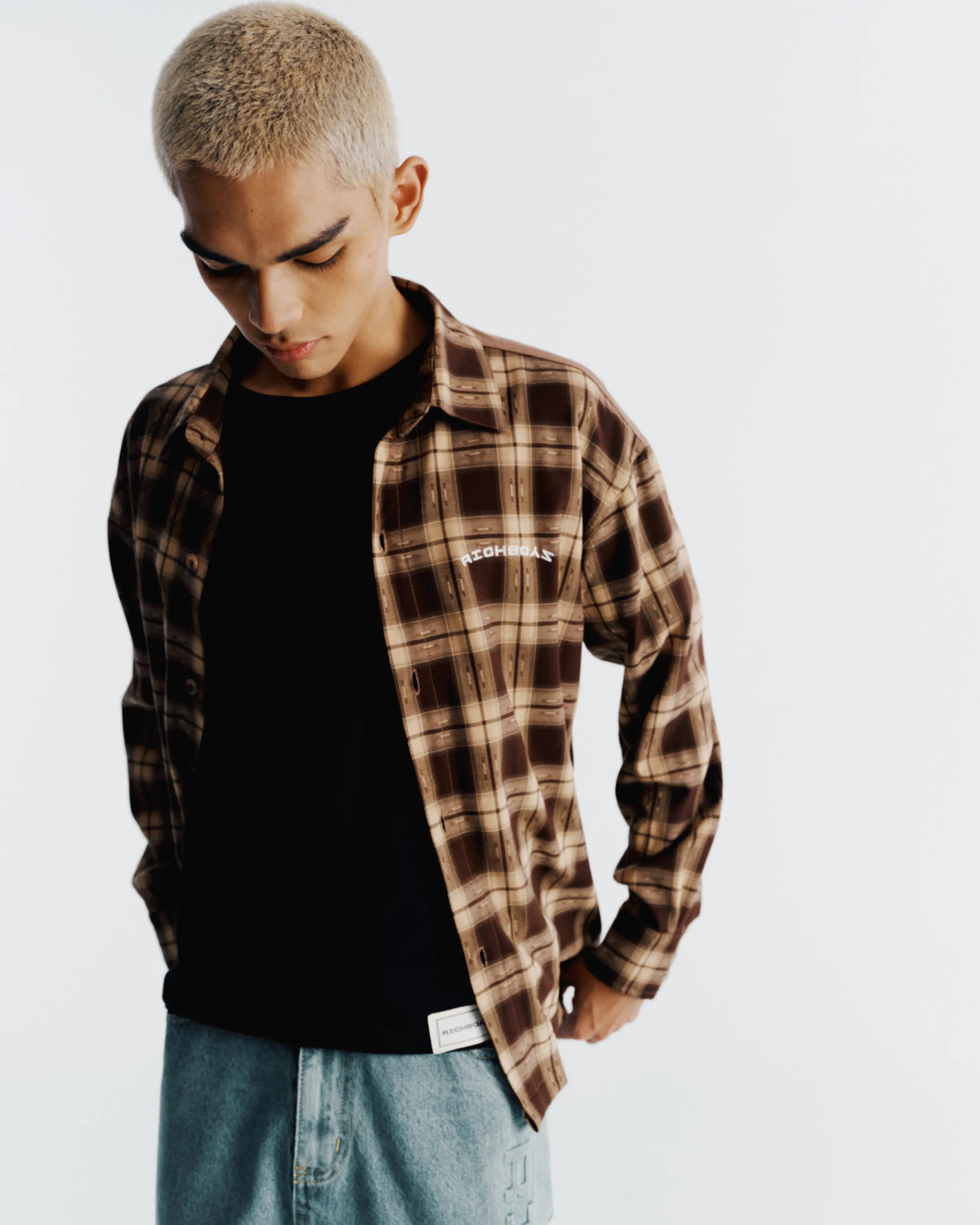 Box Long Sleeve Plaid - Brown
