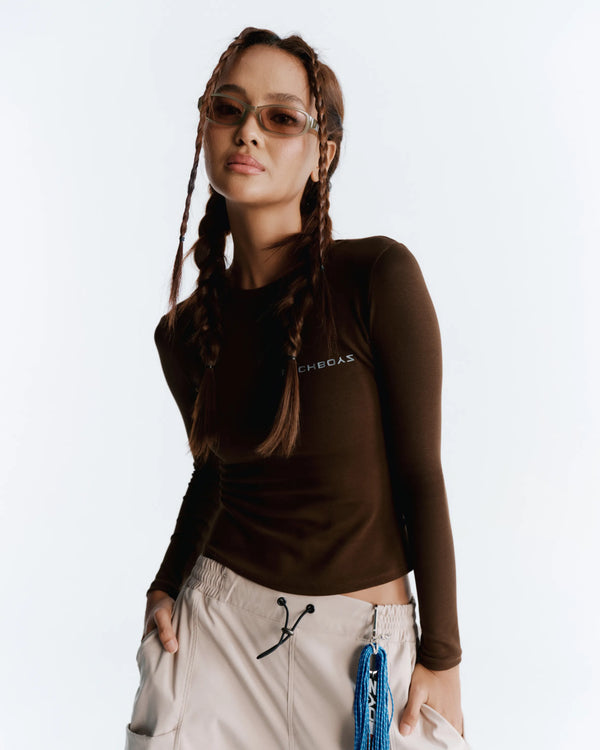 Long Sleeve Tee - Brown