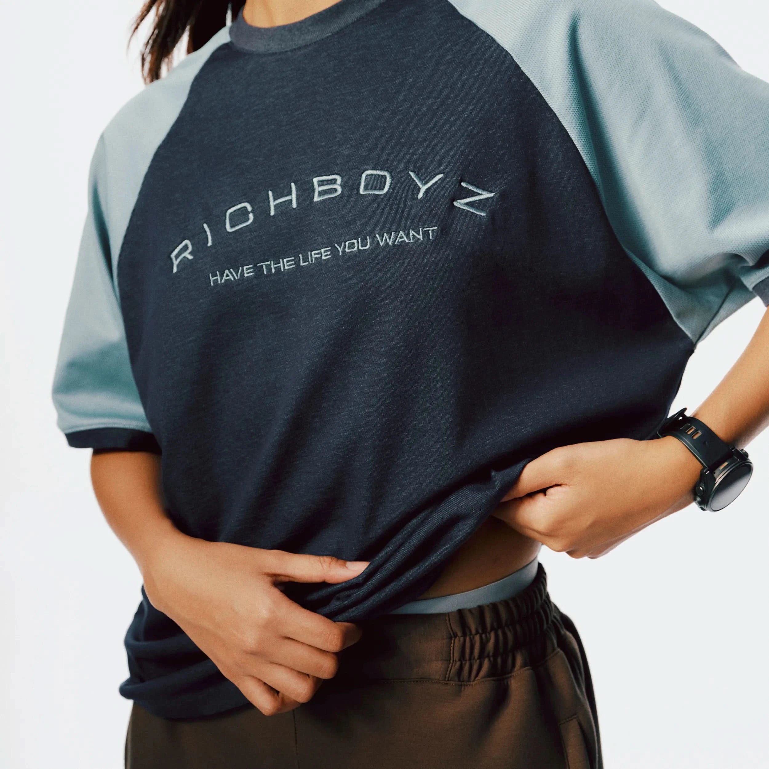 トップス Babylclub Boyfriend raglan tee Raglan Tee - Denim Blue