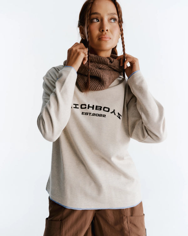 Raw Edge Long Sleeve - Lagoon
