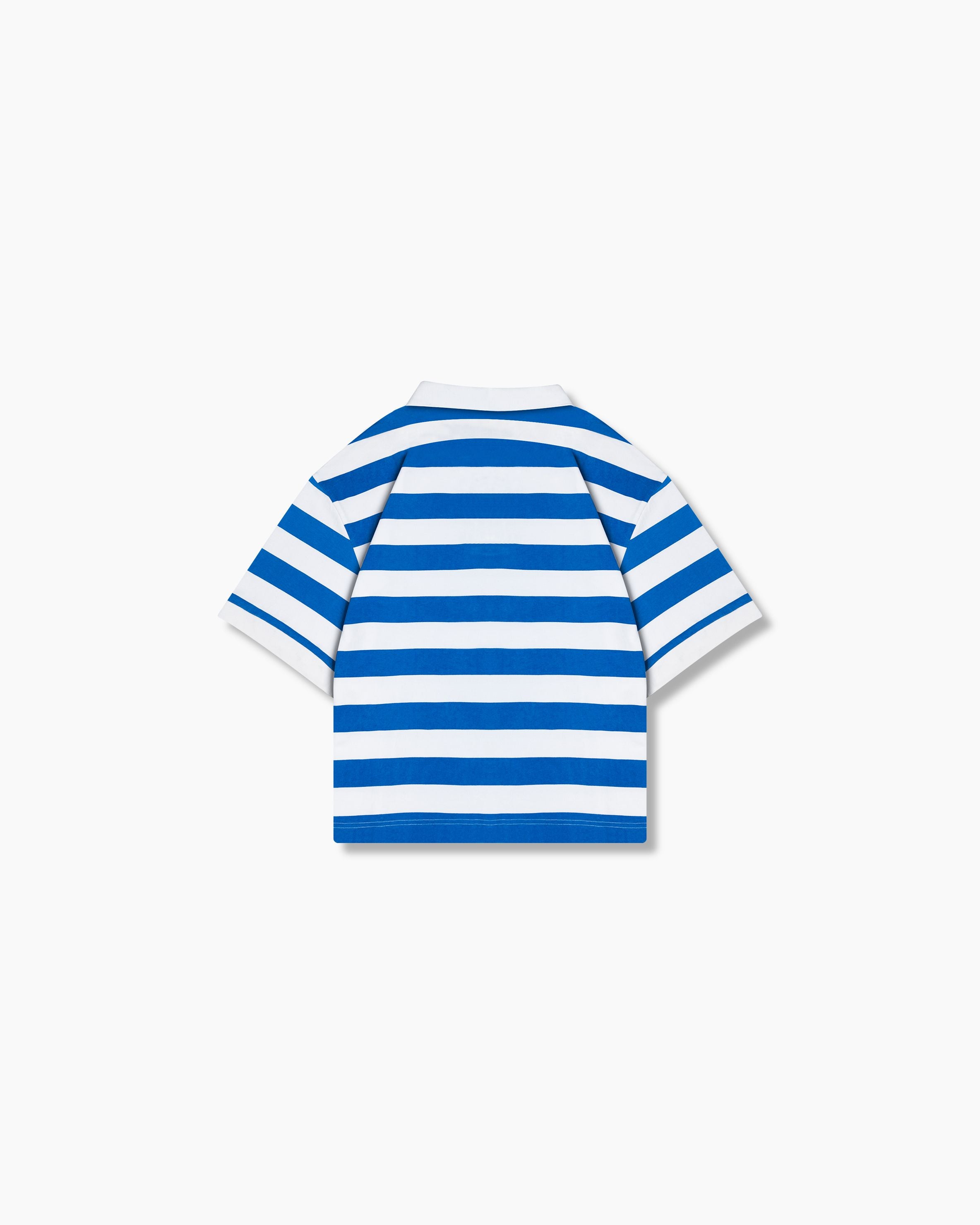 Striped Polo - Blue