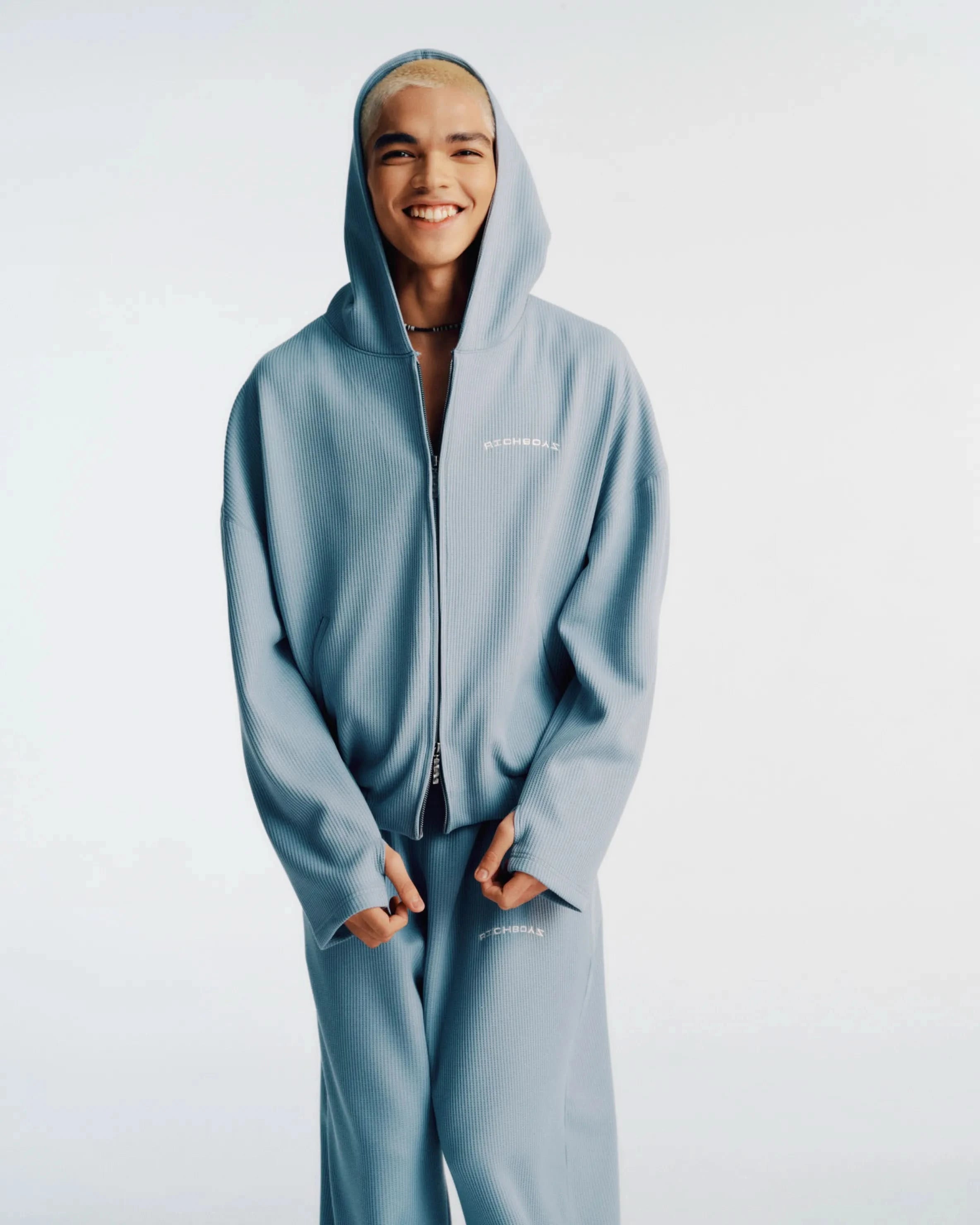 Waffle Hoodie - Sky