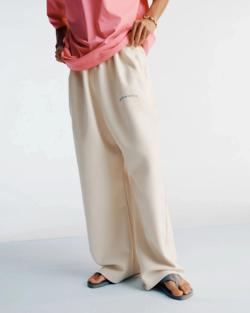 Waffle Pants - White