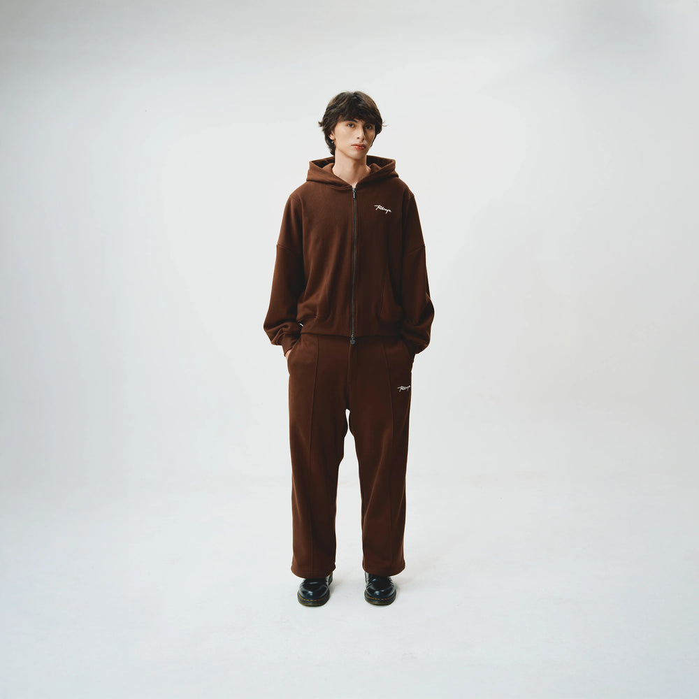 Pleated Lounge Pants - Cocoa