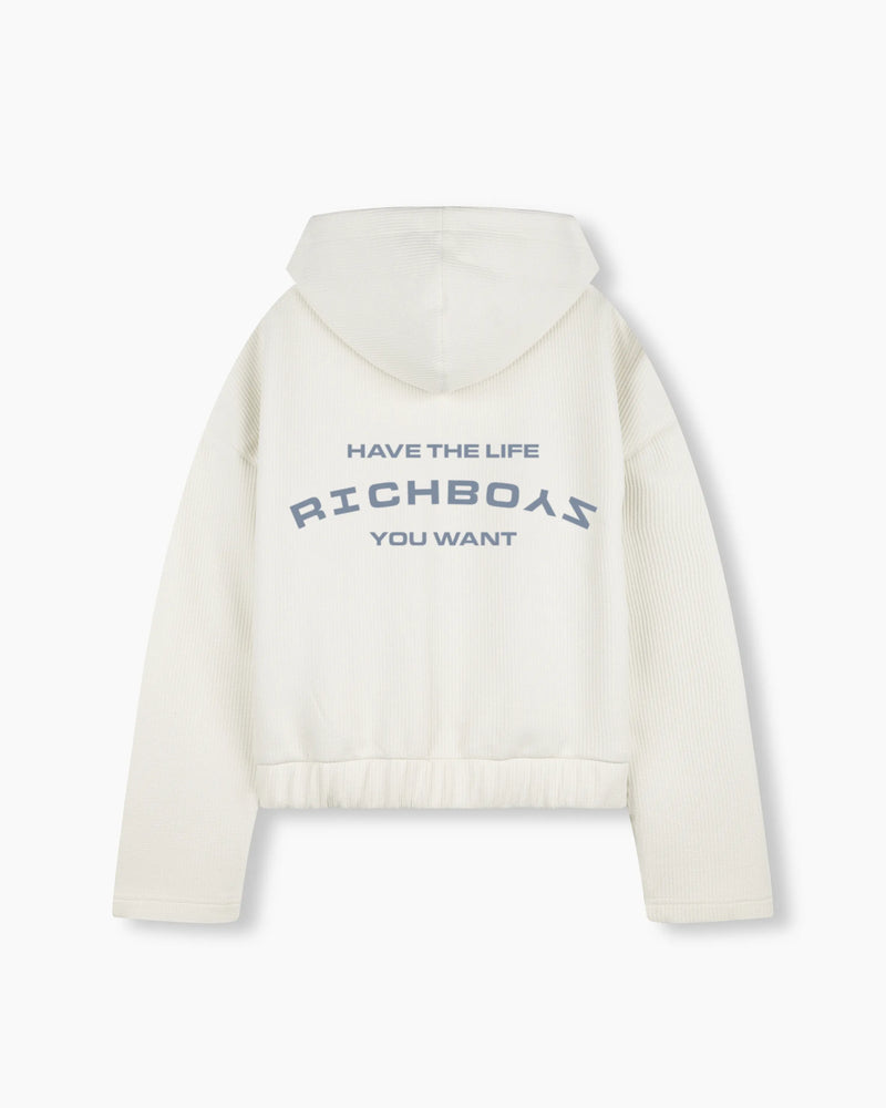 Waffle Hoodie - White