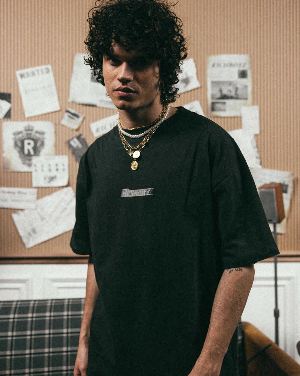 RELAXED DROP SHOULDER TEE - ASPHALT - Richboyz