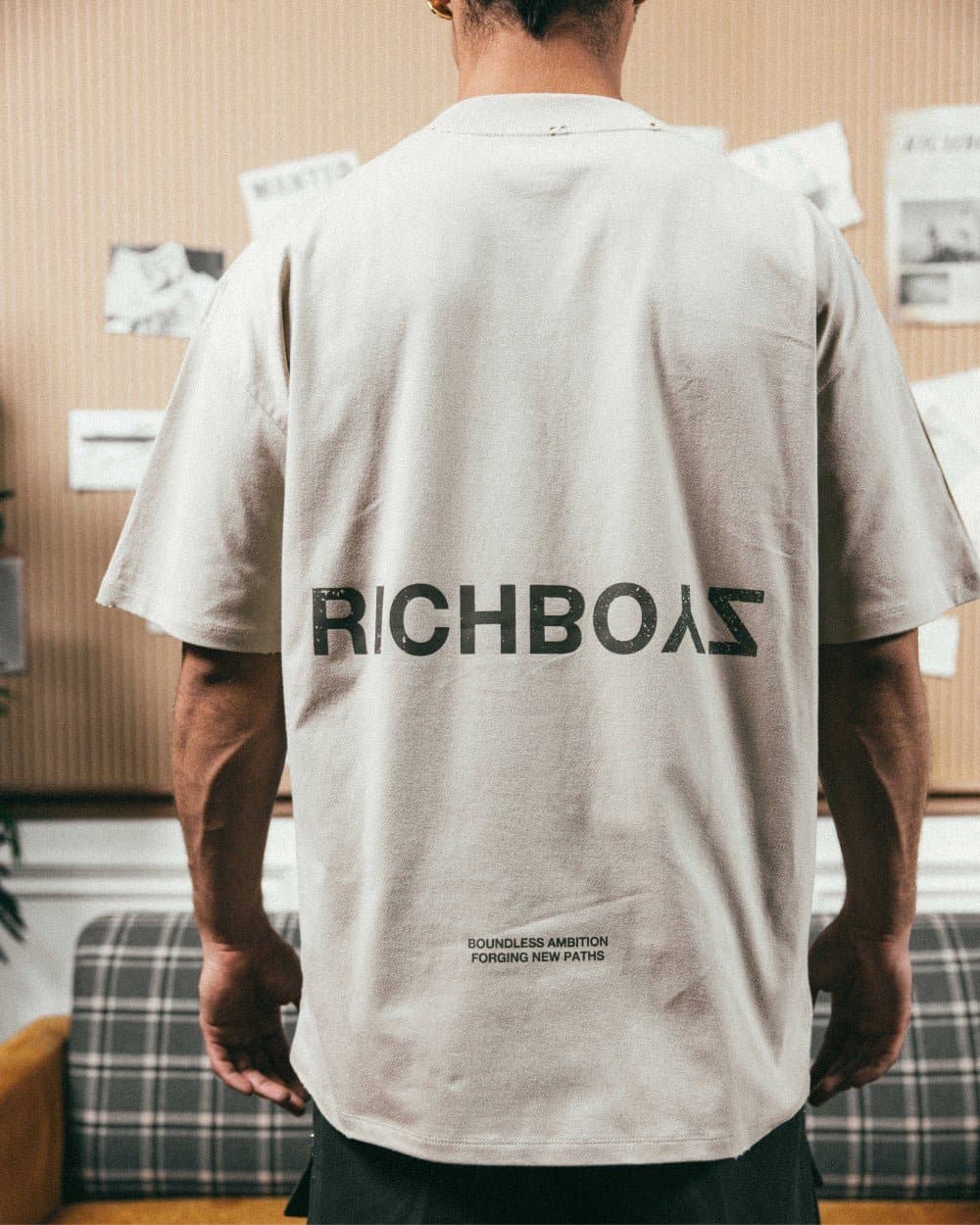 RELAXED DROP SHOULDER TEE - DUNE - Richboyz