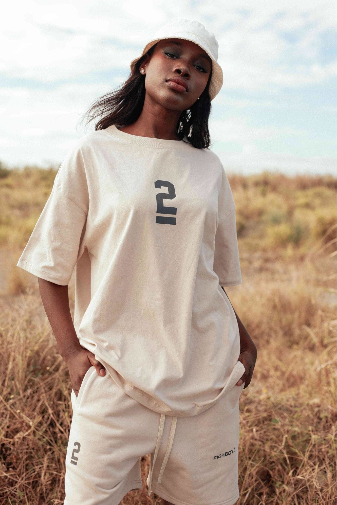 RELAXED DROP SHOULDER TEE - PALE OAK - Richboyz