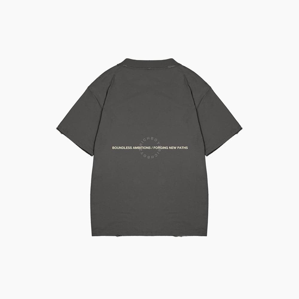 RELAXED DROP SHOULDER TEE - SMOKE - Richboyz